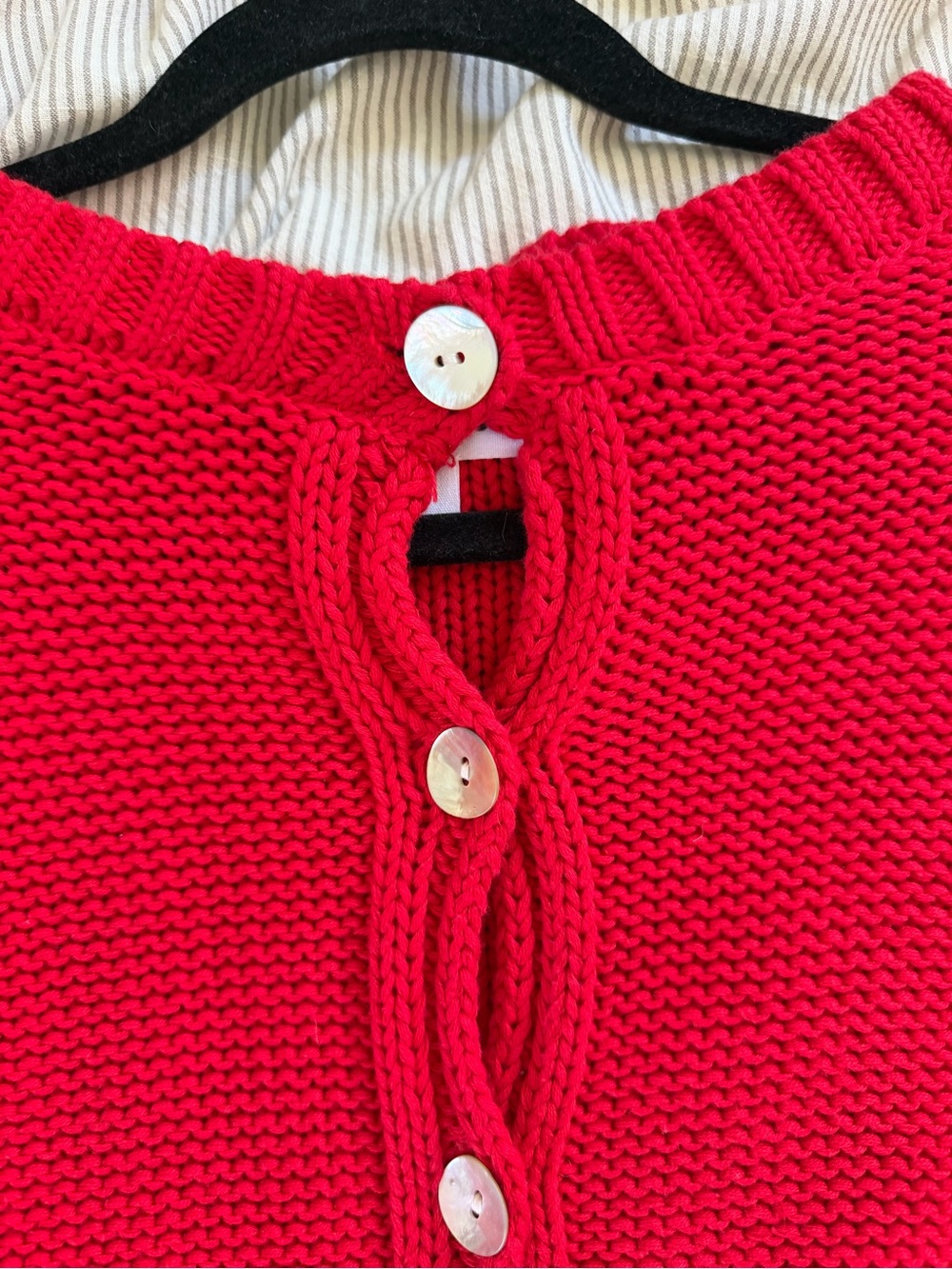 Red cotton cardigan - Picture 2 of 4